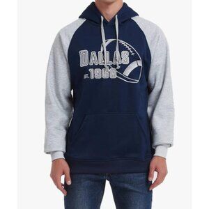 Dallas Football Hoodie Mens XL Navy Blue Grey Athletic Pullover NFL Style New
